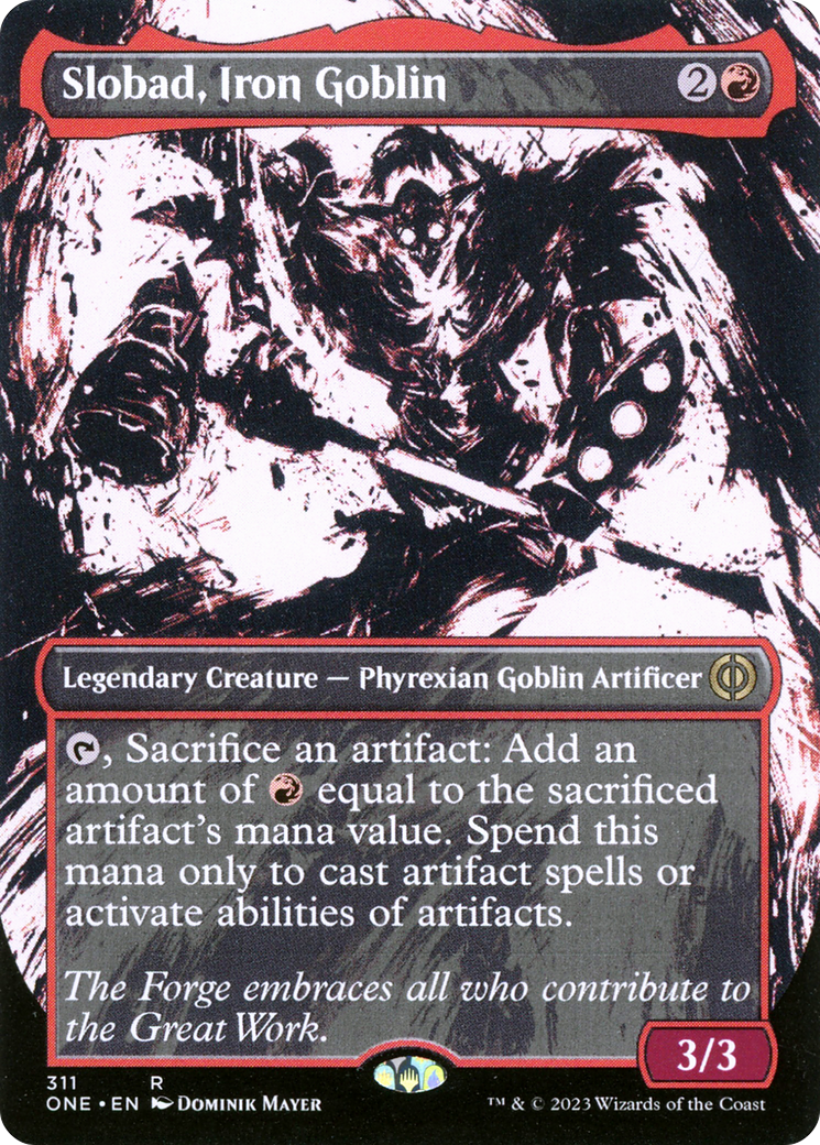 Slobad, Iron Goblin (Borderless Ichor) [Phyrexia: All Will Be One] | The Time Vault CA