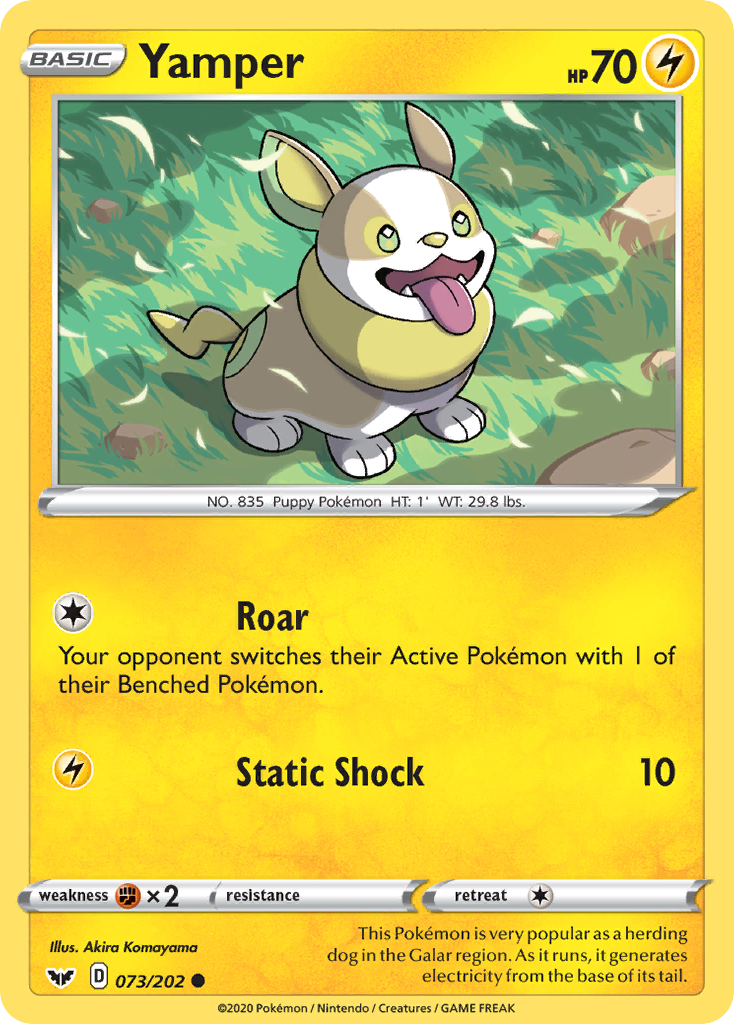 Yamper (073/202) [Sword & Shield: Base Set] | The Time Vault CA