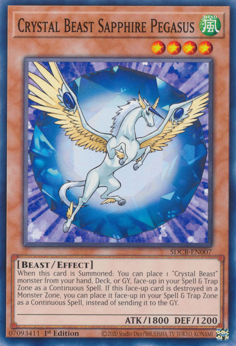 Crystal Beast Sapphire Pegasus [SDCB-EN007] Common | The Time Vault CA