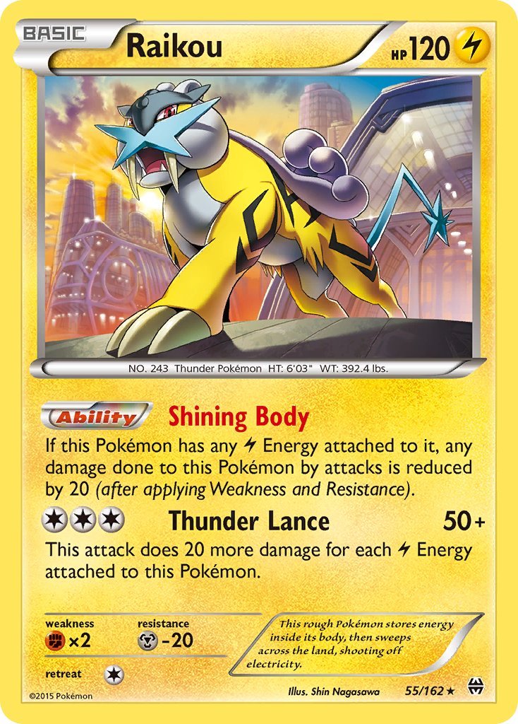 Raikou (55/162) (Cosmos Holo) (Blister Exclusive) [XY: BREAKthrough] | The Time Vault CA