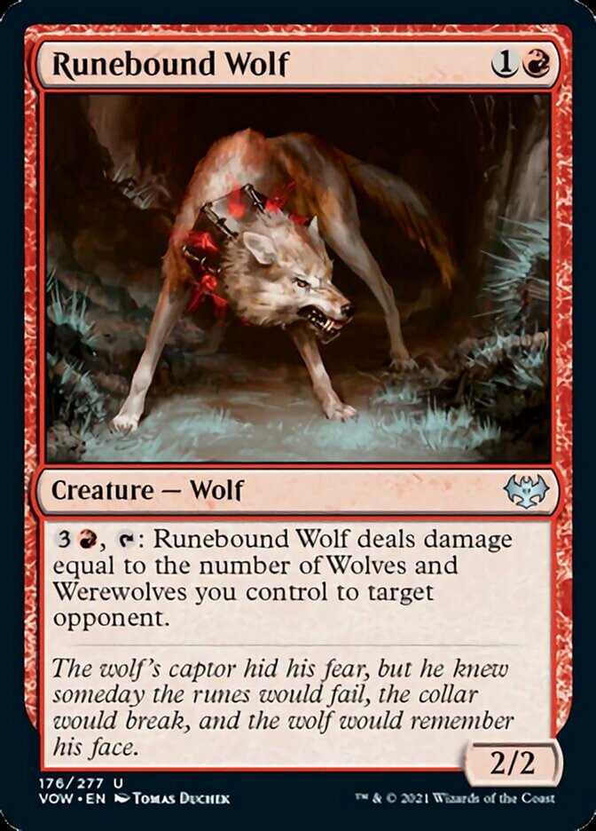 Runebound Wolf [Innistrad: Crimson Vow] | The Time Vault CA