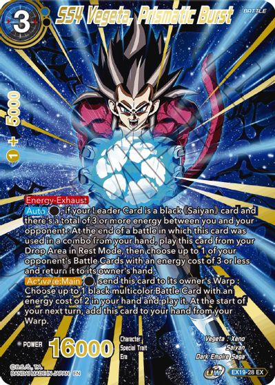 SS4 Vegeta, Prismatic Burst [EX19-28] | The Time Vault CA