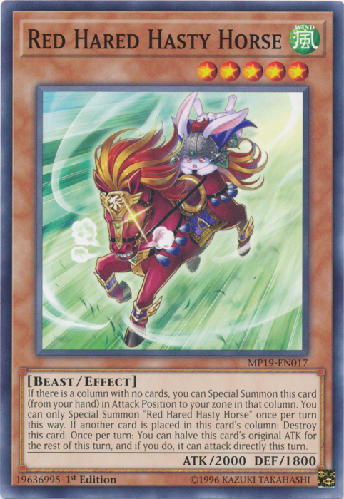 Red Hared Hasty Horse [MP19-EN017] Common | The Time Vault CA