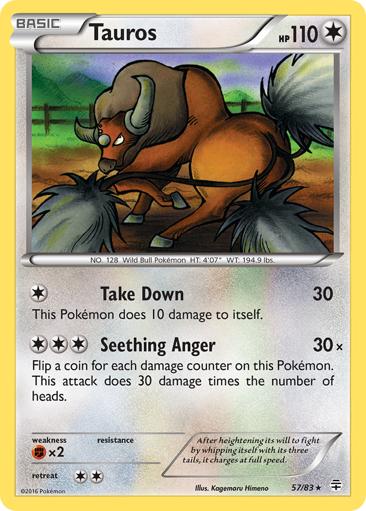 Tauros (57/83) [XY: Generations] | The Time Vault CA