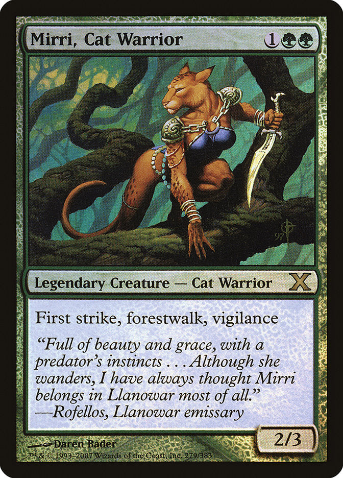 Mirri, Cat Warrior (Premium Foil) [Tenth Edition] | The Time Vault CA