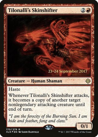 Tilonalli's Skinshifter [Ixalan Promos] | The Time Vault CA