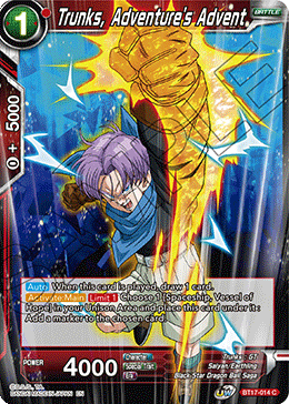 Trunks, Adventure's Advent (BT17-014) [Ultimate Squad] | The Time Vault CA