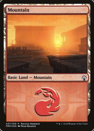 Mountain - Boros (A07) [GRN Ravnica Weekend] | The Time Vault CA