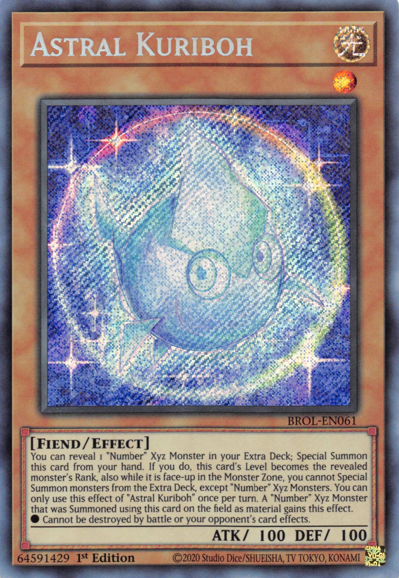 Astral Kuriboh [BROL-EN061] Secret Rare | The Time Vault CA