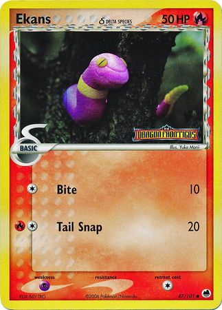 Ekans (47/101) (Delta Species) (Stamped) [EX: Dragon Frontiers] | The Time Vault CA