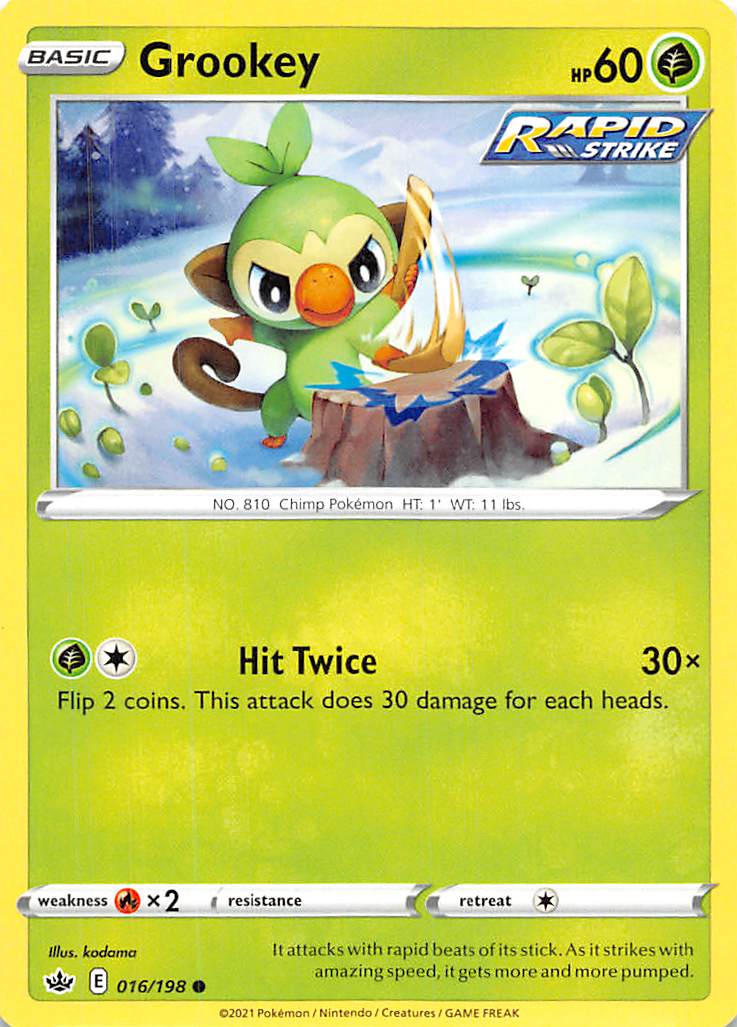 Grookey (016/198) [Sword & Shield: Chilling Reign] | The Time Vault CA