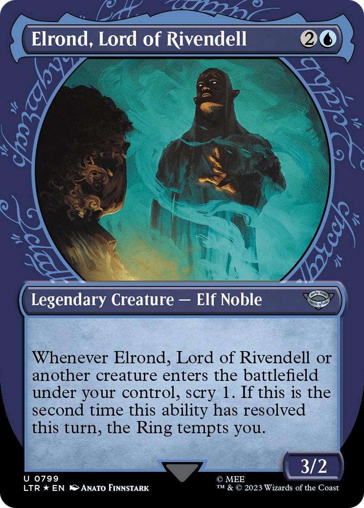 Elrond, Lord of Rivendell (Showcase) (Surge Foil) [The Lord of the Rings: Tales of Middle-Earth] | The Time Vault CA