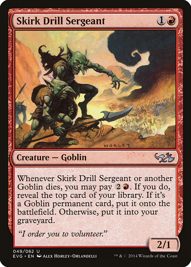 Skirk Drill Sergeant (Elves vs. Goblins) [Duel Decks Anthology] | The Time Vault CA