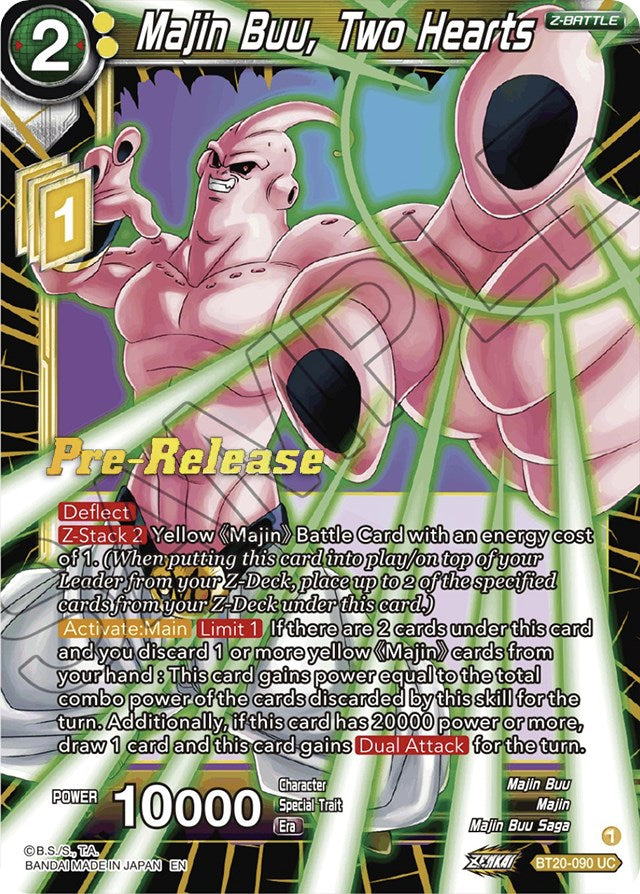 Majin Buu, Two Hearts (BT20-090) [Power Absorbed Prerelease Promos] | The Time Vault CA