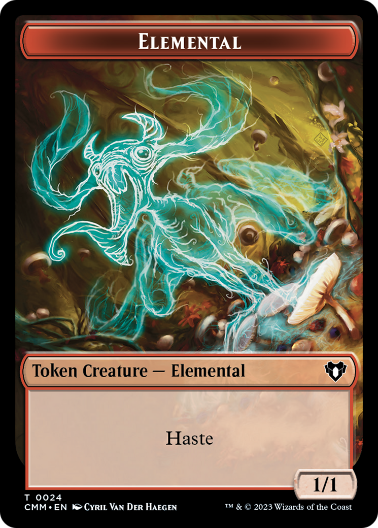 Elemental (0024) // Phyrexian Germ Double-Sided Token [Commander Masters Tokens] | The Time Vault CA