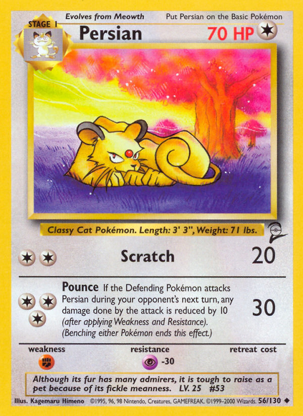 Persian (56/130) [Base Set 2] | The Time Vault CA