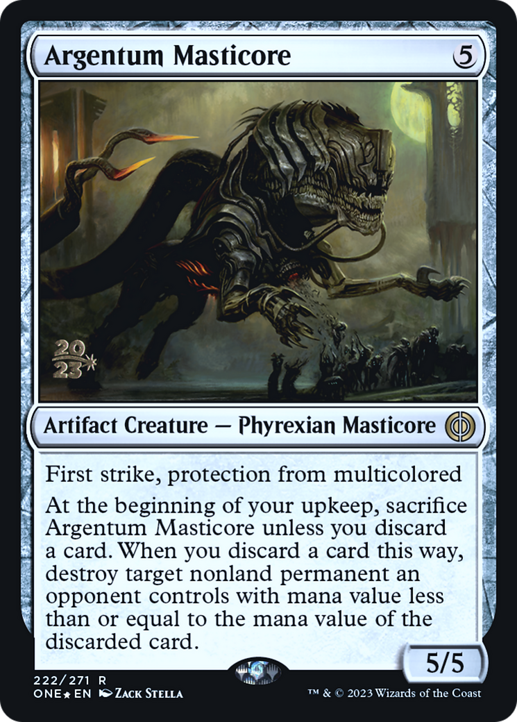 Argentum Masticore [Phyrexia: All Will Be One Prerelease Promos] | The Time Vault CA