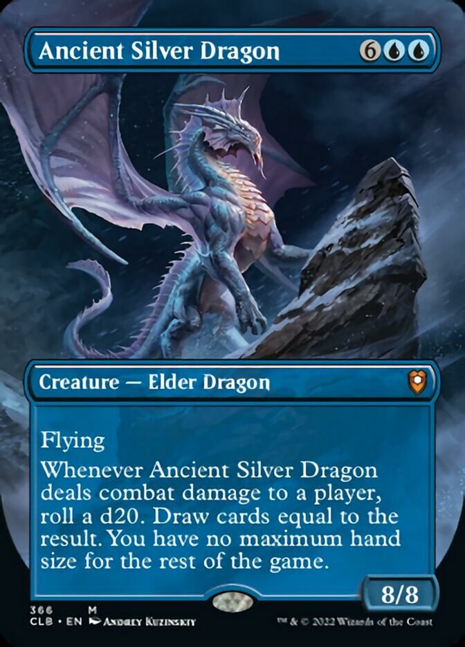 Ancient Silver Dragon (Borderless Alternate Art) [Commander Legends: Battle for Baldur's Gate] | The Time Vault CA