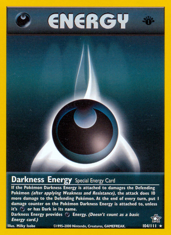 Darkness Energy (104/111) [Neo Genesis 1st Edition] | The Time Vault CA