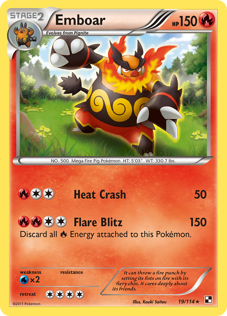 Emboar (19/114) [Black & White: Base Set] | The Time Vault CA