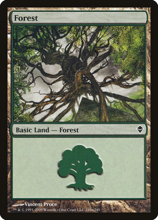 Forest (249a) [Zendikar] | The Time Vault CA