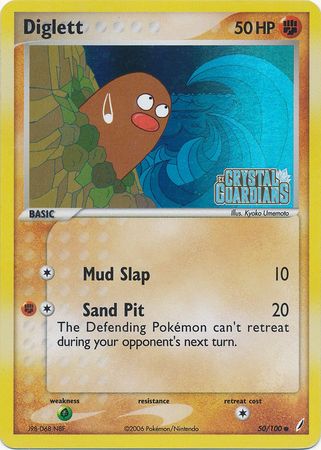 Diglett (50/100) (Stamped) [EX: Crystal Guardians] | The Time Vault CA