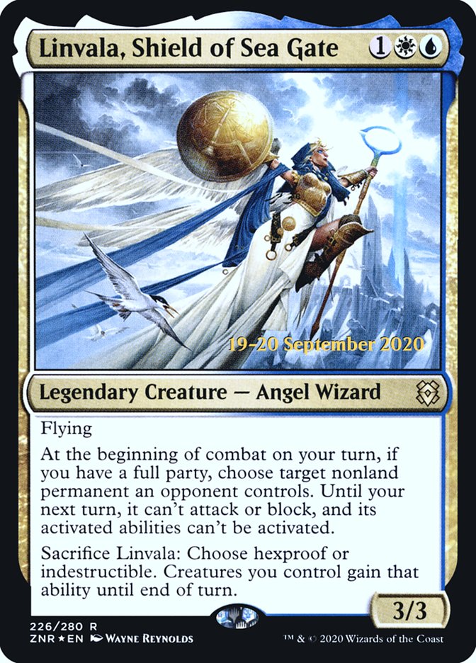 Linvala, Shield of Sea Gate  [Zendikar Rising Prerelease Promos] | The Time Vault CA