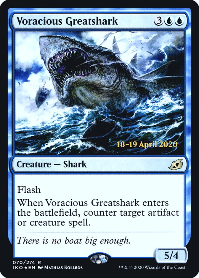 Voracious Greatshark  [Ikoria: Lair of Behemoths Prerelease Promos] | The Time Vault CA