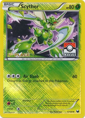 Scyther (4/108) (League Promo 1st Place) [Black & White: Dark Explorers] | The Time Vault CA