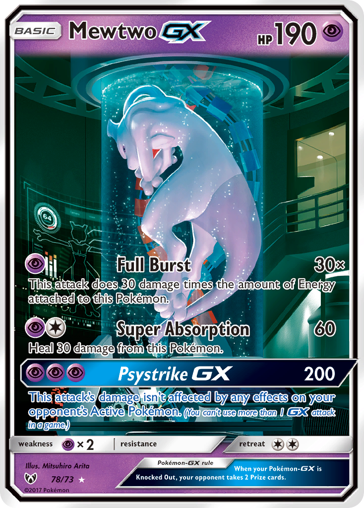 Mewtwo GX (78/73) [Sun & Moon: Shining Legends] | The Time Vault CA