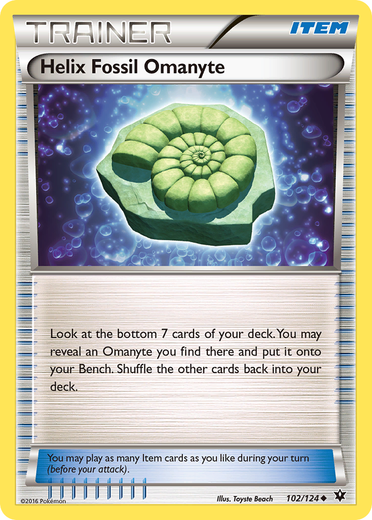 Helix Fossil Omanyte (102/124) [XY: Fates Collide] | The Time Vault CA