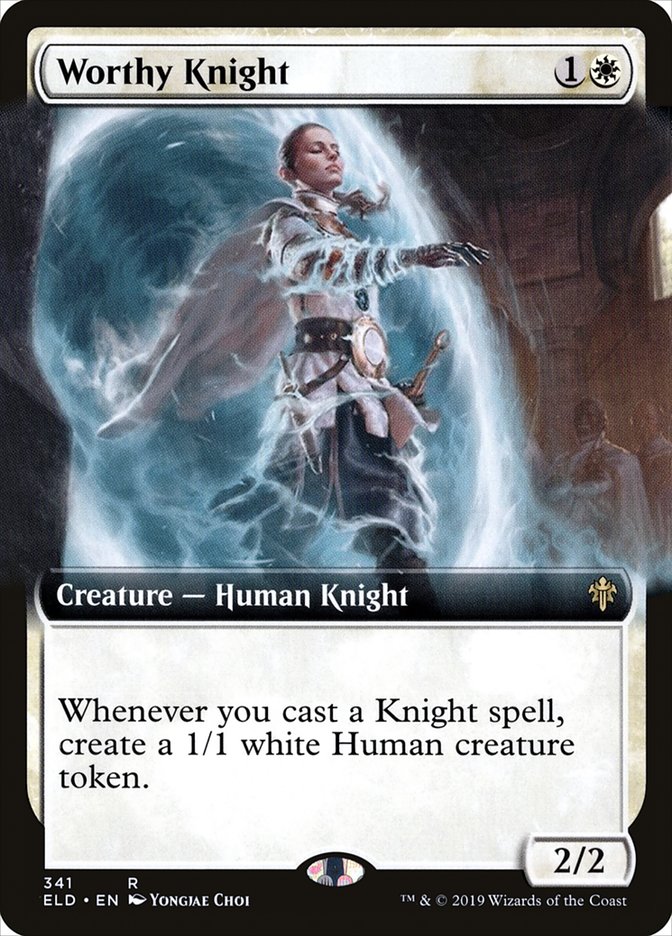 Worthy Knight (Extended Art) [Throne of Eldraine] | The Time Vault CA