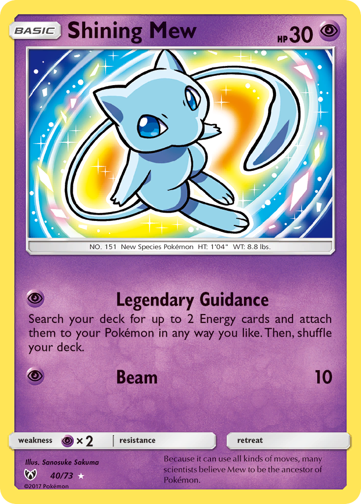 Shining Mew (40/73) [Sun & Moon: Shining Legends] | The Time Vault CA