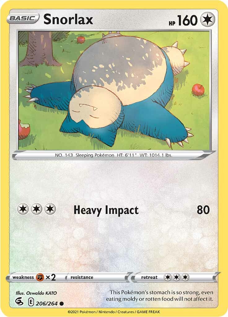 Snorlax (206/264) [Sword & Shield: Fusion Strike] | The Time Vault CA