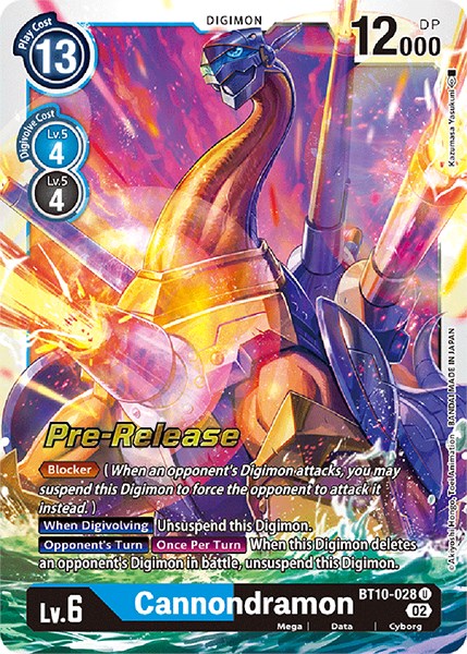 Cannondramon [BT10-028] [Xros Encounter Pre-Release Cards] | The Time Vault CA