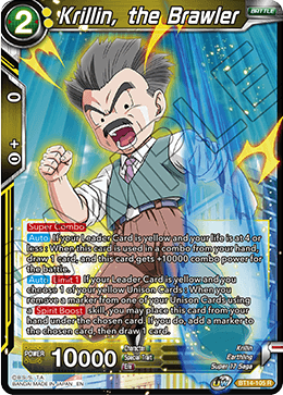 Krillin, the Brawler (BT14-105) [Cross Spirits] | The Time Vault CA