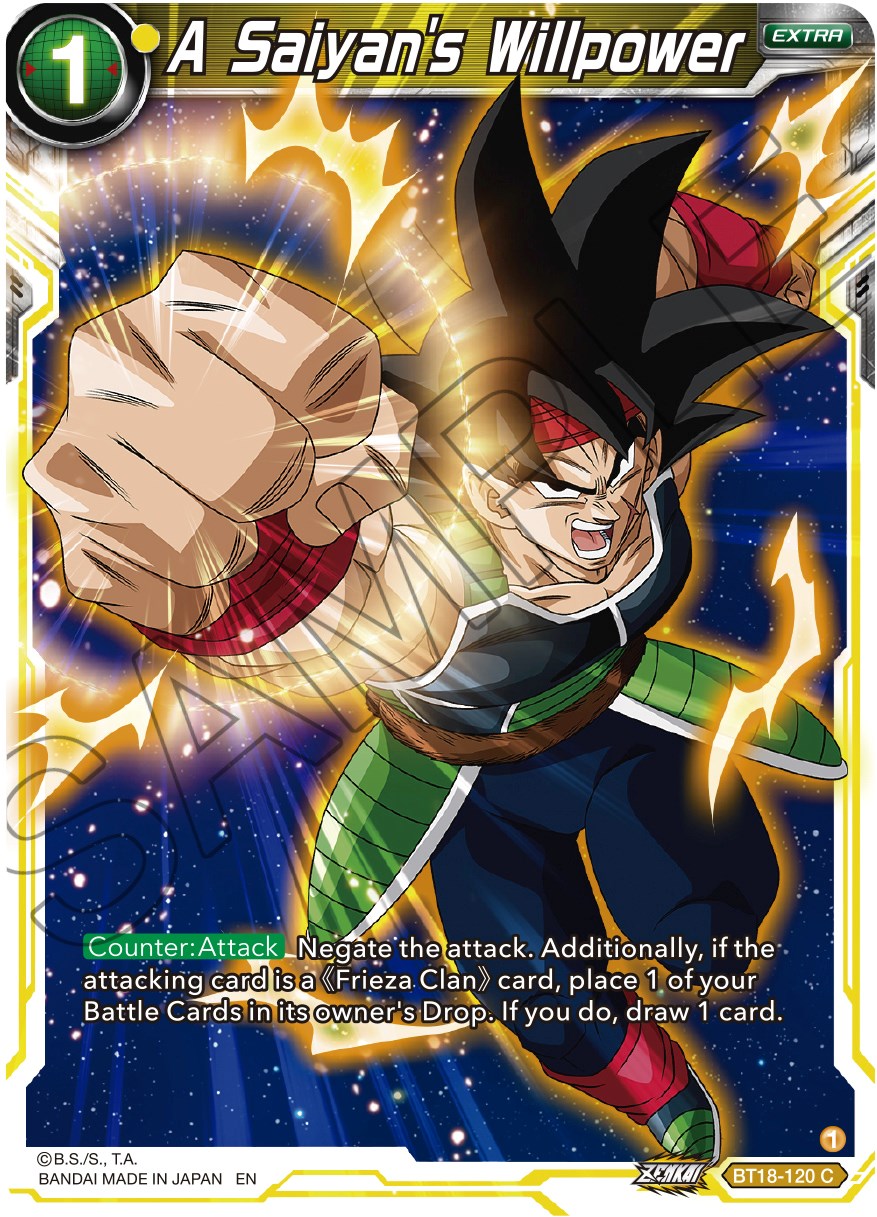 A Saiyan's Willpower (BT18-120) [Dawn of the Z-Legends] | The Time Vault CA