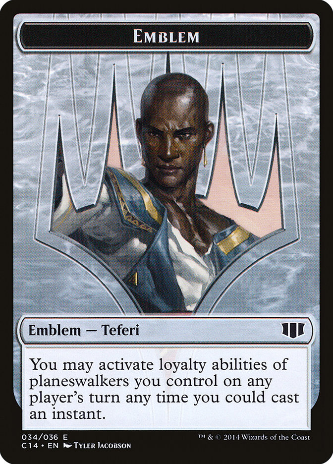 Teferi, Temporal Archmage Emblem // Zombie (011/036) Double-sided Token [Commander 2014 Tokens] | The Time Vault CA