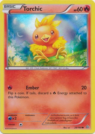 Torchic (25/160) (Sheen Holo) [XY: Primal Clash] | The Time Vault CA