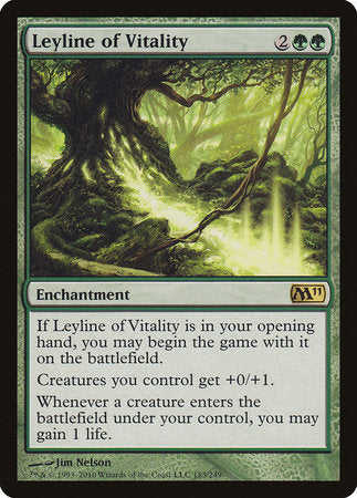 Leyline of Vitality [Magic 2011] | The Time Vault CA