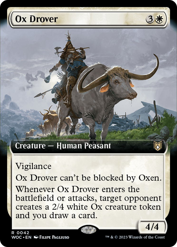 Ox Drover (Extended Art) [Wilds of Eldraine Commander] | The Time Vault CA