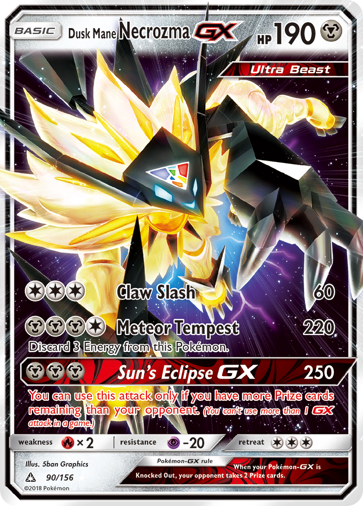 Dusk Mane Necrozma GX (90/156) [Sun & Moon: Ultra Prism] | The Time Vault CA