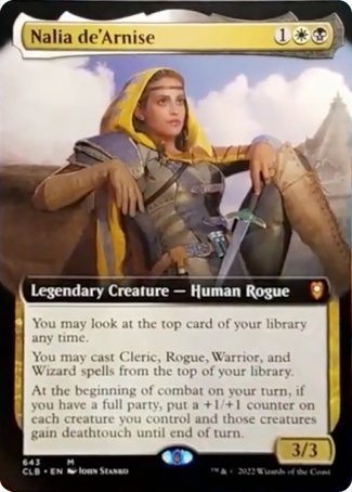 Nalia de'Arnise (Extended Art) [Commander Legends: Battle for Baldur's Gate] | The Time Vault CA