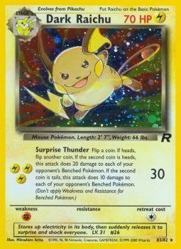 Dark Raichu (83/82) [Team Rocket Unlimited] | The Time Vault CA