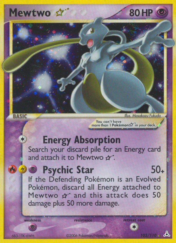 Mewtwo Star (103/110) [EX: Holon Phantoms] | The Time Vault CA