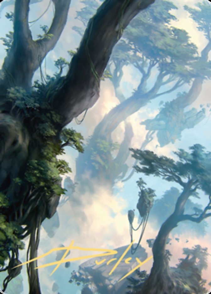 Forest 1 Art Card (Gold-Stamped Signature) [Zendikar Rising Art Series] | The Time Vault CA