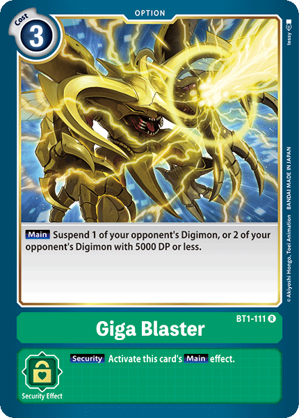 Giga Blaster [BT1-111] [Release Special Booster Ver.1.0] | The Time Vault CA