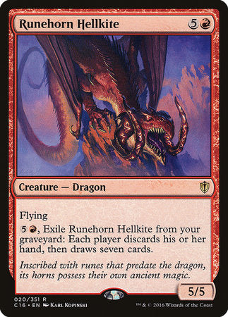 Runehorn Hellkite [Commander 2016] | The Time Vault CA