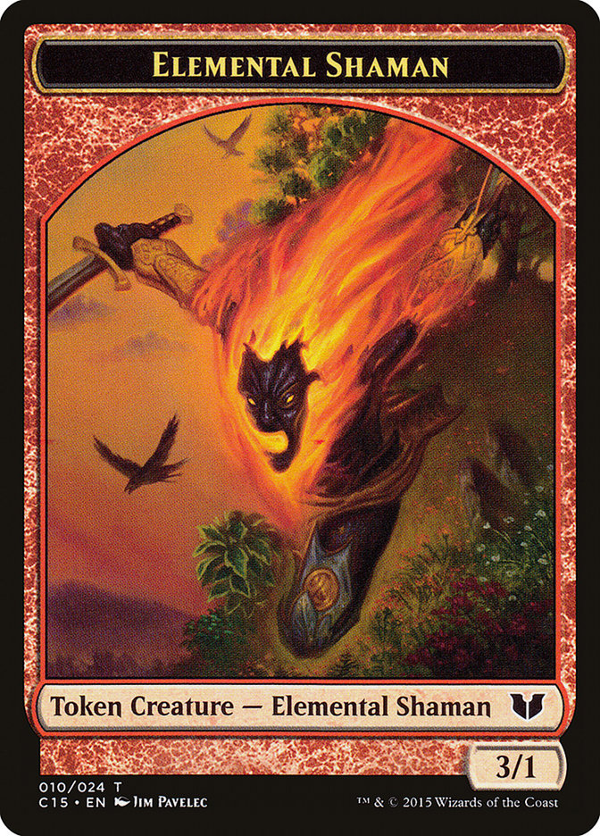 Knight (004) // Elemental Shaman Double-Sided Token [Commander 2015 Tokens] | The Time Vault CA