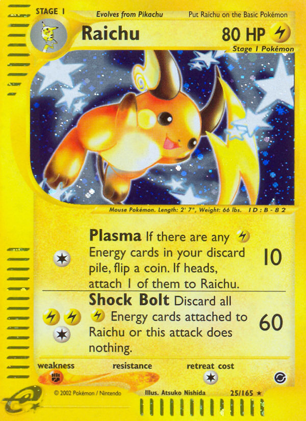 Raichu (25/165) [Expedition: Base Set] | The Time Vault CA